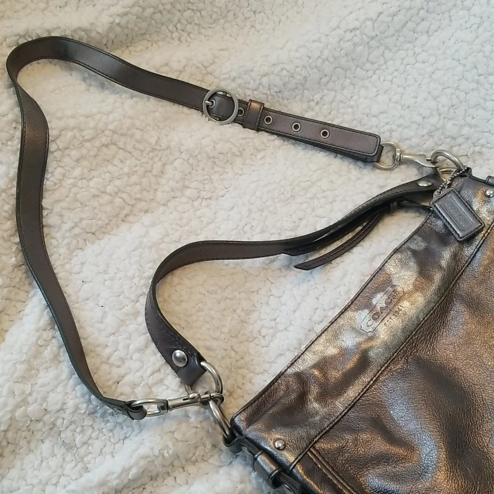 Coach Zoe Hobo Bag Genuine Leather Y2K Purse F14707